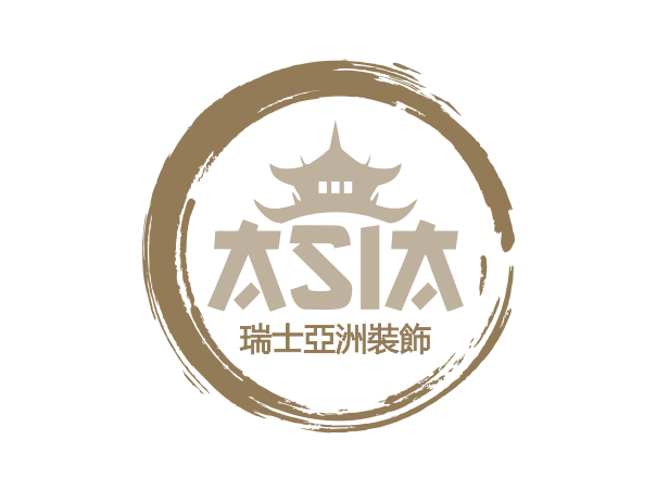Das Logo für AsiaDeko mit schwarzem Hintergrund.